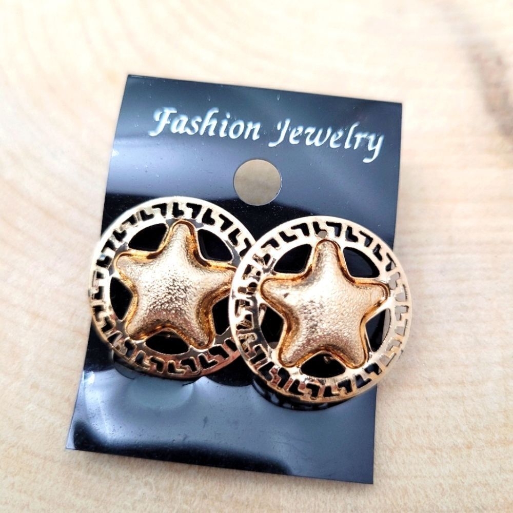 2/$20 Brand New Gold Tone Stars Fashion Earrings